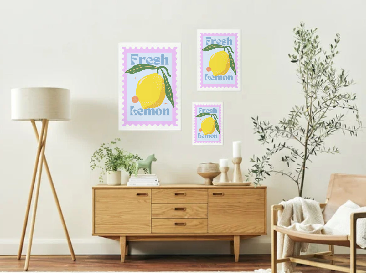 Fresh lemon poster