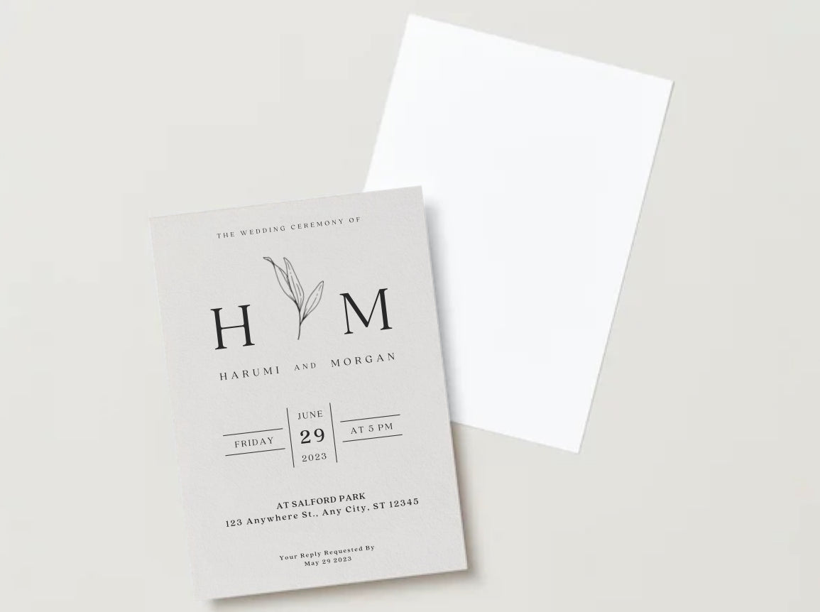 Simplistic wedding invitation