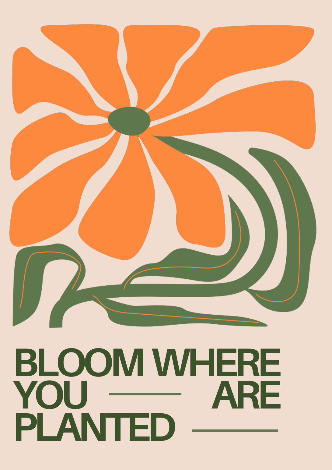 Bloom where you grow poster