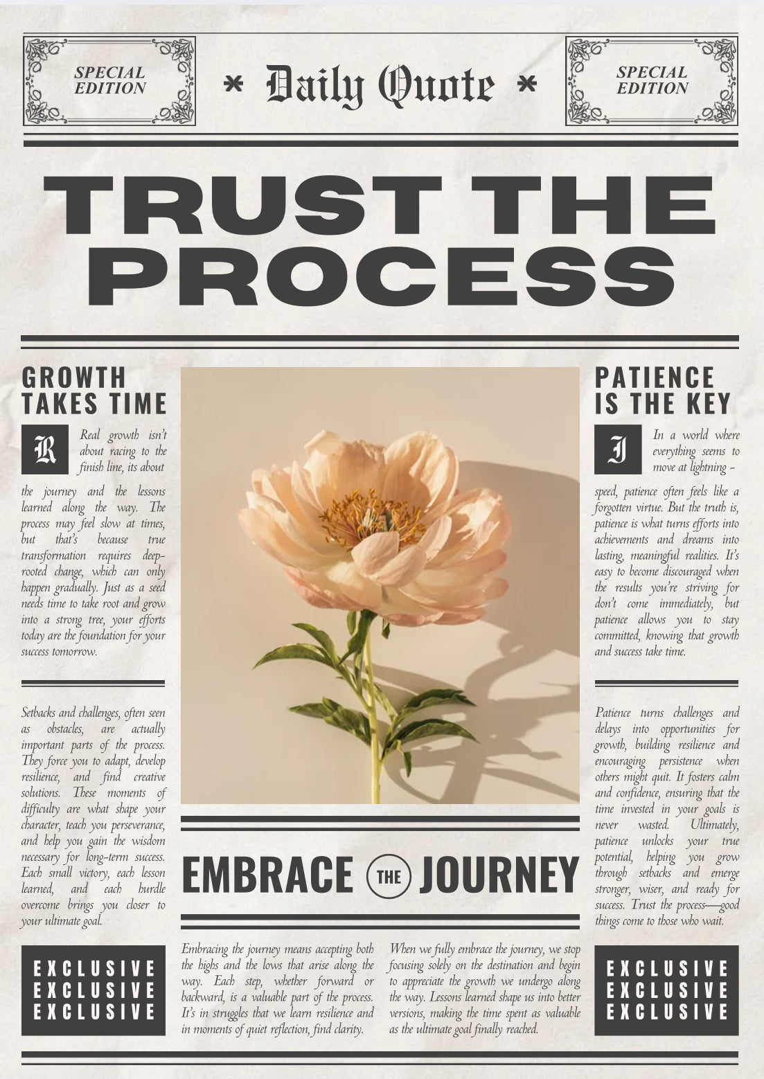 Trust the process poster