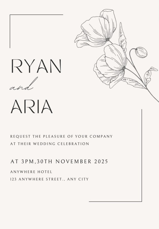 Fine Line Wedding invites