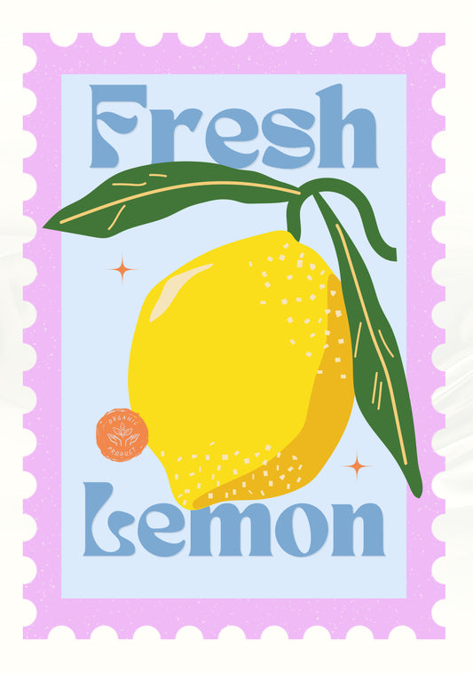 Fresh lemon poster