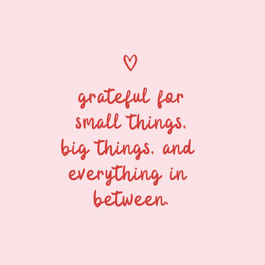 Grateful for small things poster